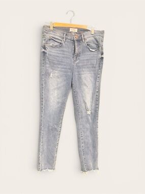 Nicole Miller Light Blue Distressed Skinny Jeans